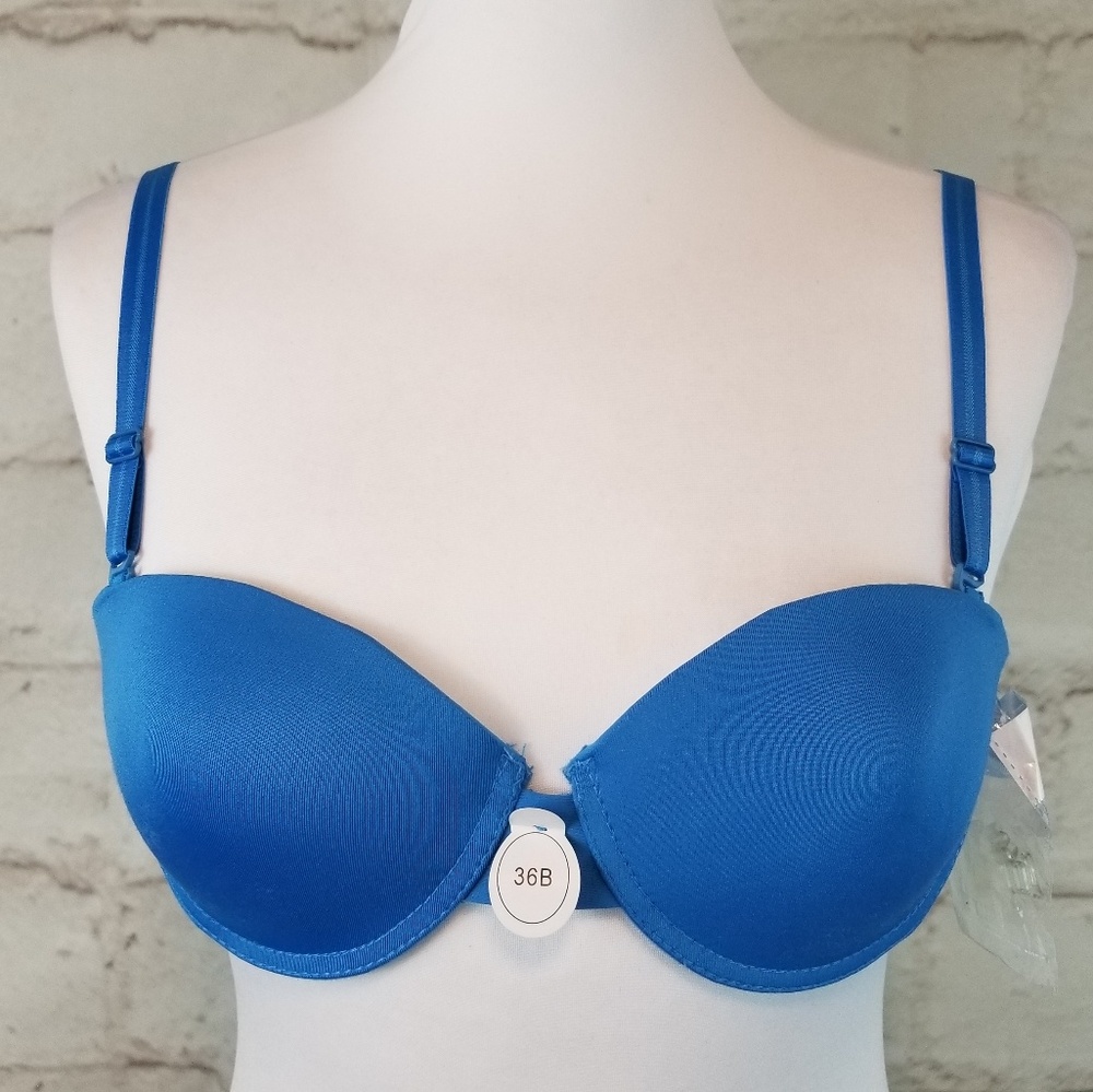 NWT Silhouette 36B Blue Underwire Bra Foam Padded